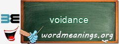 WordMeaning blackboard for voidance